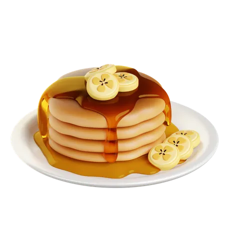 Crêpes à la banane  3D Icon