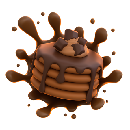 Crêpe au chocolat  3D Icon