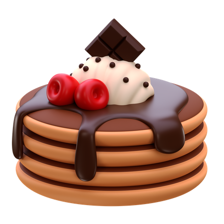 Crêpes au chocolat  3D Icon