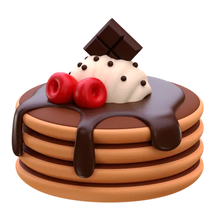 Crêpes au chocolat  3D Icon