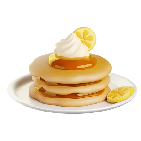 Crêpes au citron  3D Icon