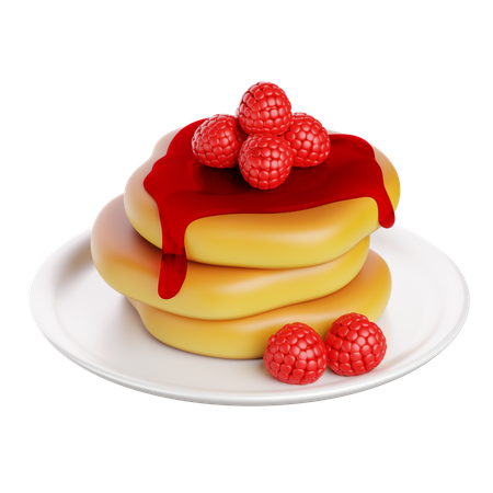 Crêpes aux Framboises  3D Icon