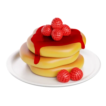 Crêpes aux Framboises  3D Icon