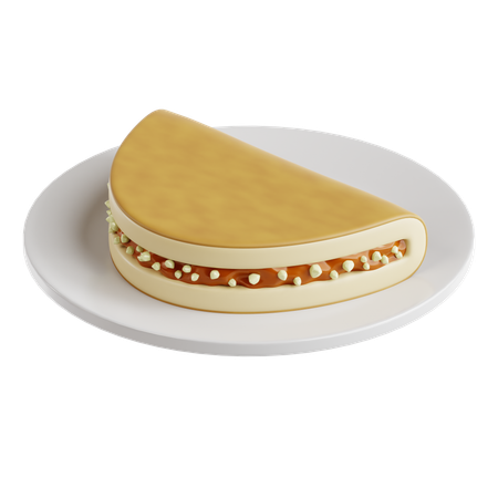 Crêpes croustillantes (Apam Balik)  3D Icon