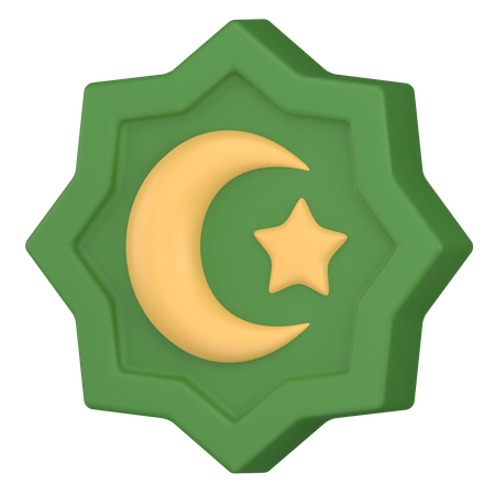 Crescend moon ornament  3D Icon