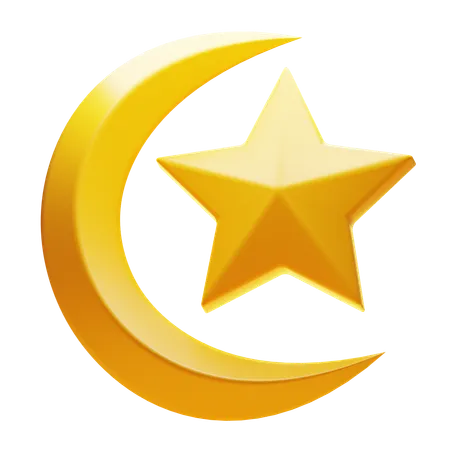 CRESCENT AND STAR  3D Icon