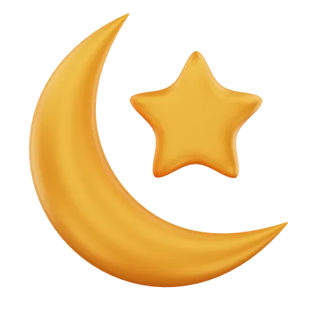 Crescent moon  3D Icon