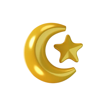 Crescent Moon  3D Icon