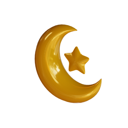 Crescent Moon  3D Icon