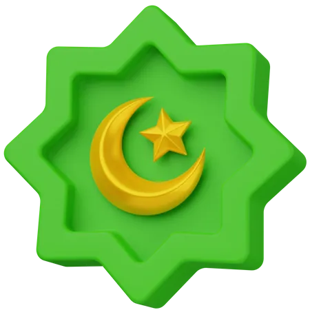 Crescent moon  3D Icon