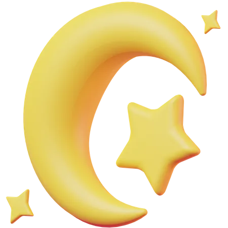 Crescent Moon  3D Icon