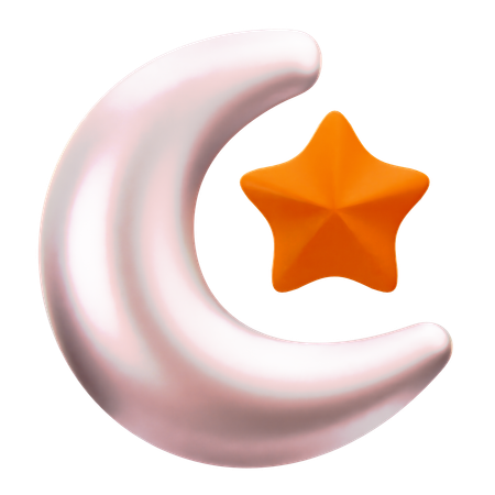 Crescent Moon  3D Icon