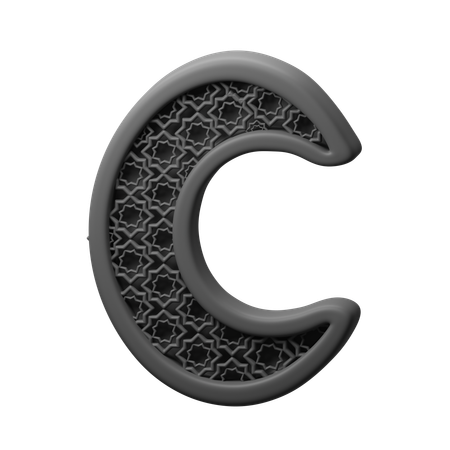 Crescent moon  3D Icon