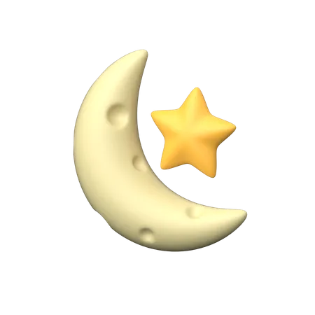 Crescent Moon  3D Icon