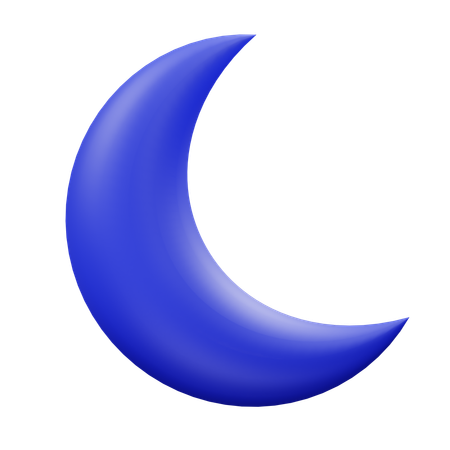 Crescent Moon  3D Icon