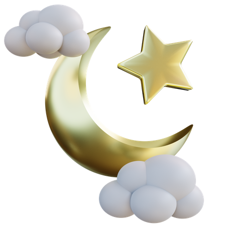 Crescent Moon  3D Icon