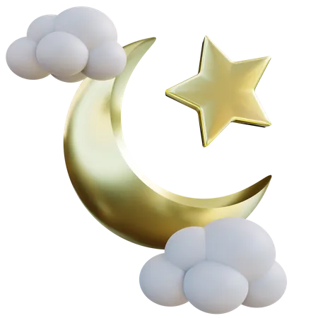 Crescent Moon  3D Icon