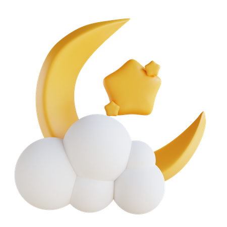 Crescent Moon  3D Icon