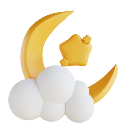 Crescent Moon  3D Icon