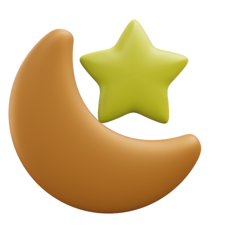 Crescent Moon  3D Icon