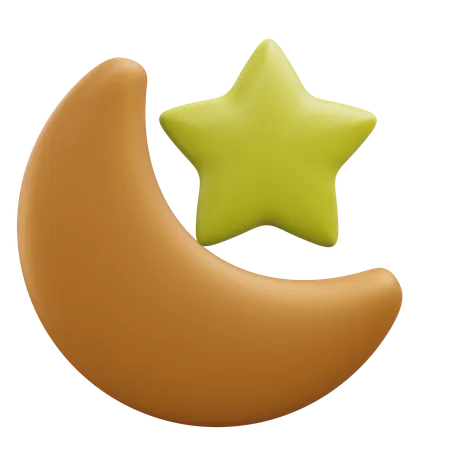 Crescent Moon  3D Icon