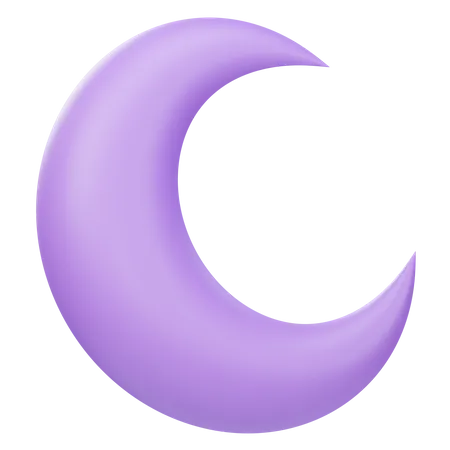 Crescent Moon  3D Icon