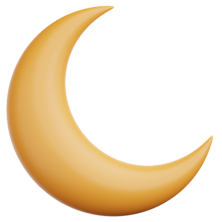 Crescent Moon  3D Icon