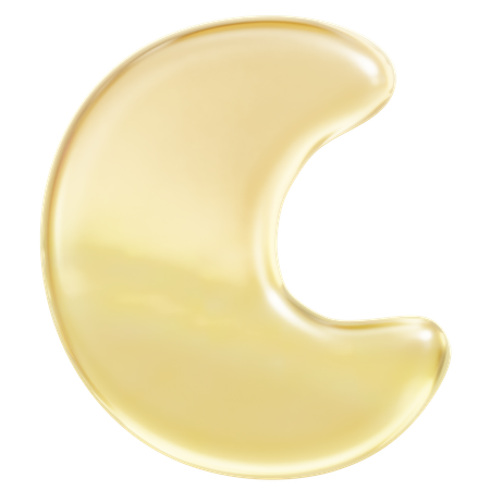 Crescent Moon  3D Icon