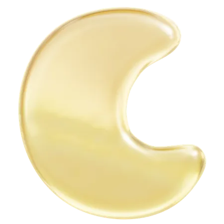 Crescent Moon  3D Icon