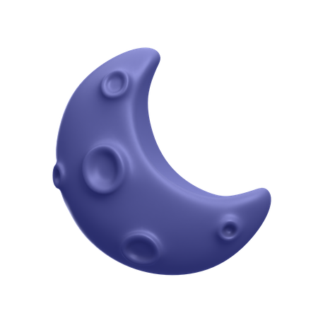 Crescent Moon  3D Icon