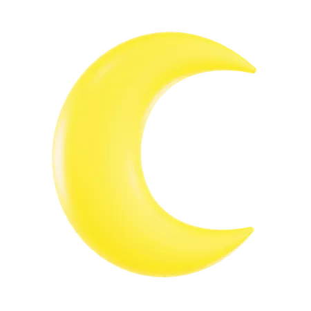 Crescent Moon  3D Icon