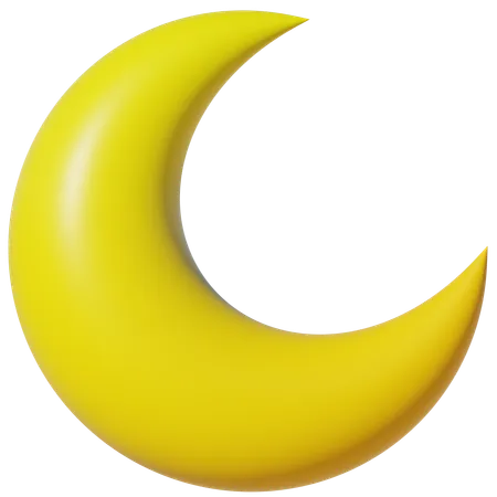 Crescent Moon  3D Icon