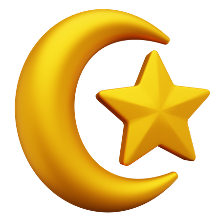 Crescent Moon  3D Icon