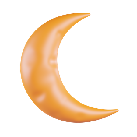 Crescent Moon  3D Icon