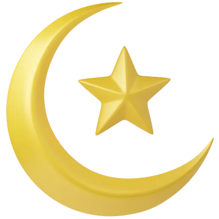 Crescent Moon  3D Icon