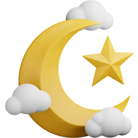 Crescent Moon  3D Icon