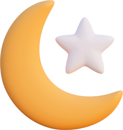 Crescent Moon  3D Icon