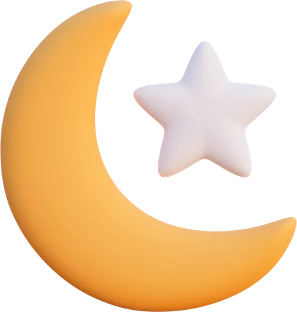 Crescent Moon  3D Icon