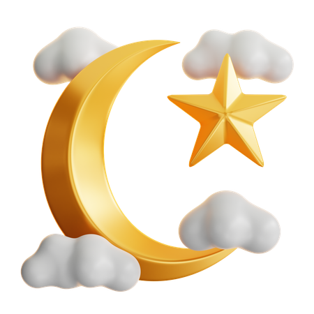 Crescent Moon  3D Icon