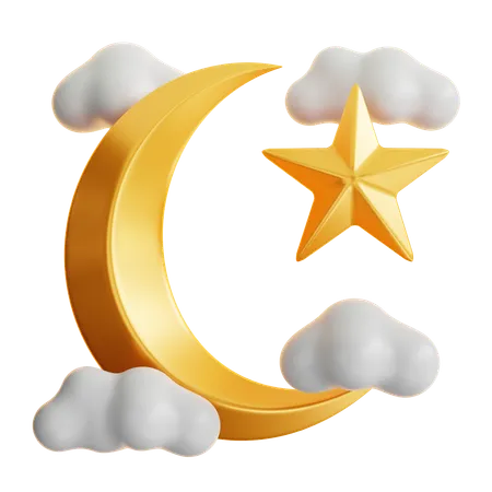 Crescent Moon  3D Icon