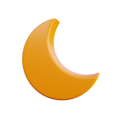 Crescent Moon  3D Icon