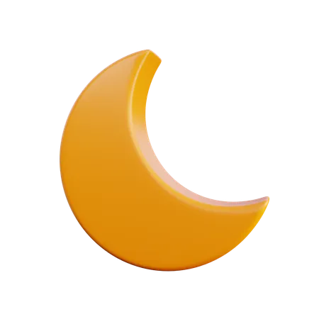 Crescent Moon  3D Icon