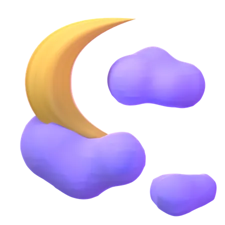 Crescent Moon  3D Icon