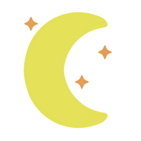 Crescent Moon  3D Icon