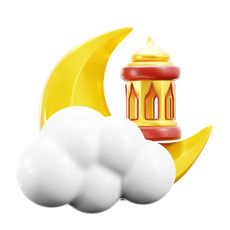 Crescent Moon  3D Icon