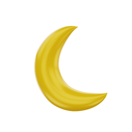 Crescent Moon  3D Icon