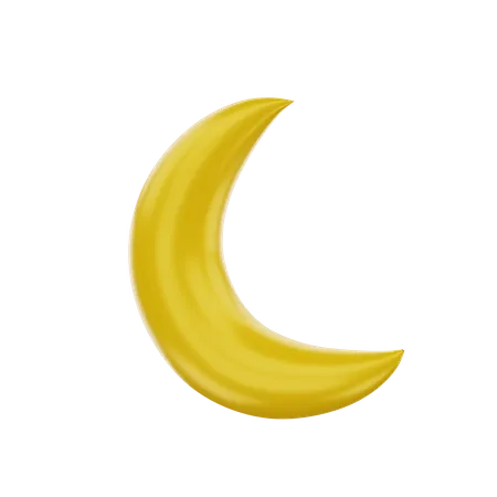 Crescent Moon  3D Icon