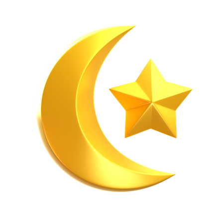 Crescent Moon  3D Icon