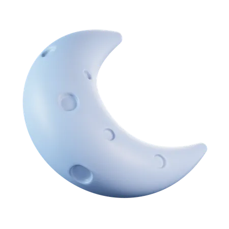 Crescent Moon  3D Icon