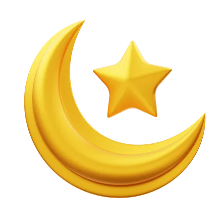 Crescent Moon  3D Icon